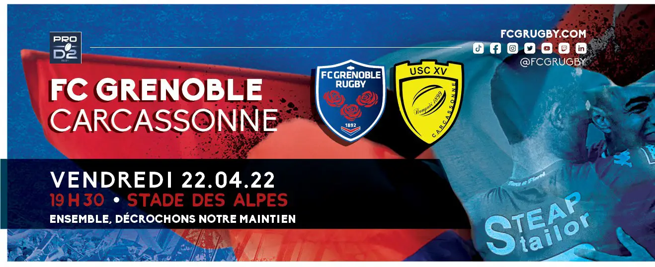PROD2: Grenoble / Carcassonne:  Le match pour rester dans le top 6