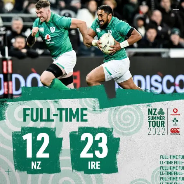 L'Irlande s'impose pour la première fois de son histoire en Nouvelle-Zélande