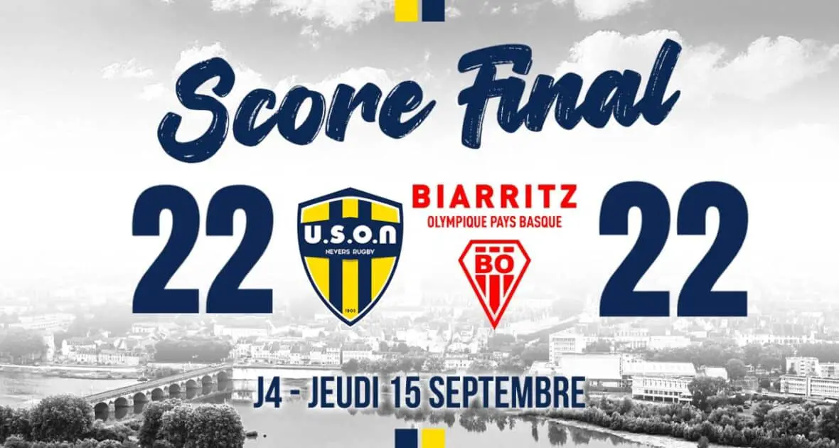 Pro D2: Biarritz arrebata o empate ao fío en Nevers