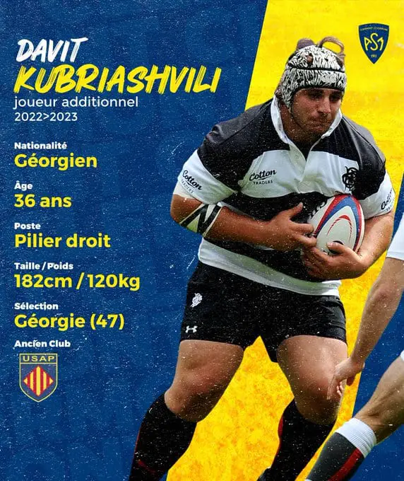 Top 14: le Géorgien Kubriashvili à Clermont
