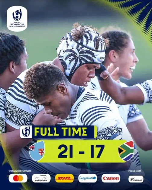 Mondial de rugby - Poule C: les Fidjiennes battent l'Afrique du Sud (21-17) à la dernière minute