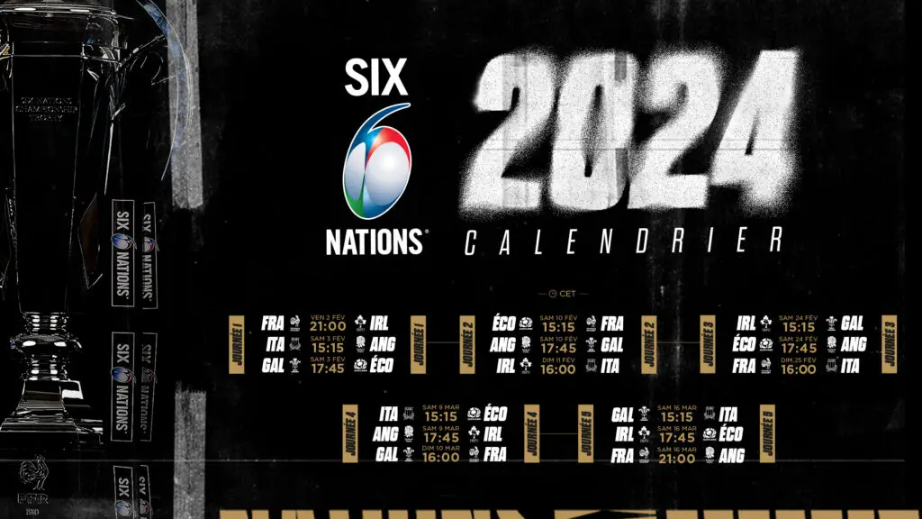 Calendrier six nations 2024