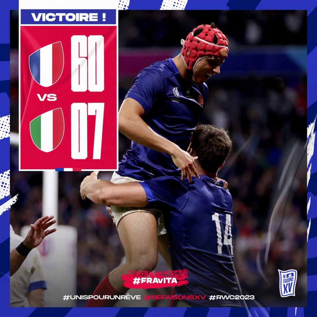 Résultat France-Italie : la France en quart de finale.