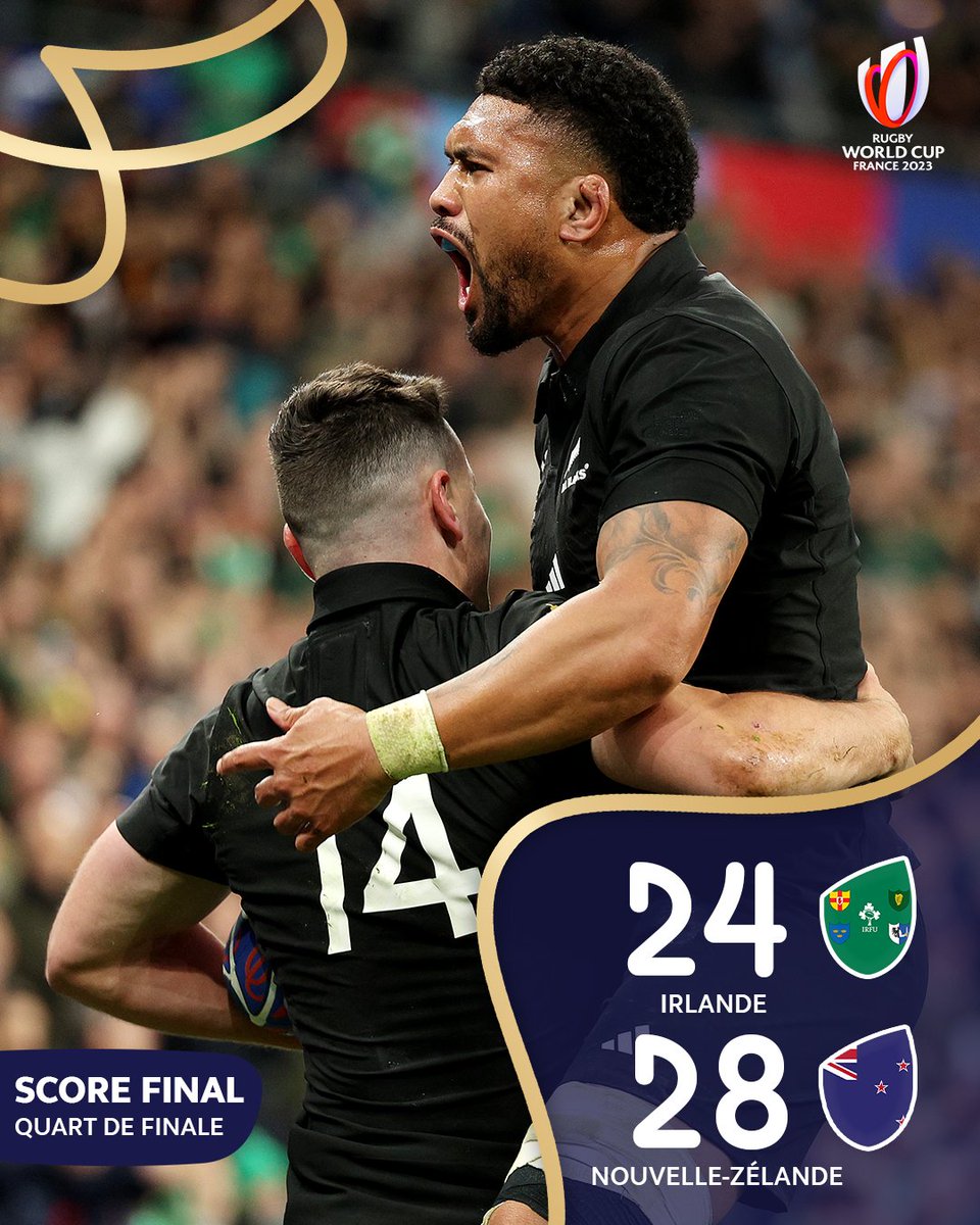 Résultat Irlande Nouvelle-Zélande : Les All Blacks maîtrisent les Géants Verts