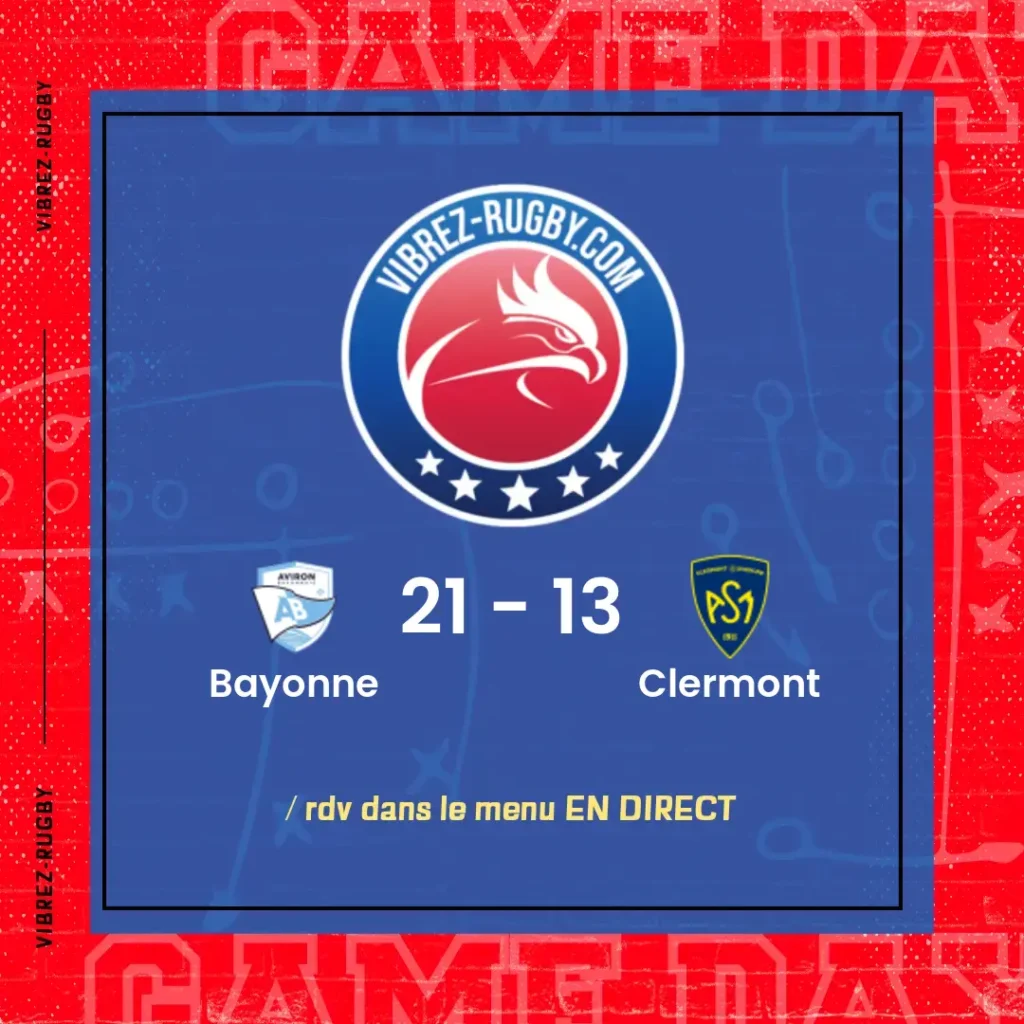 résultat Bayonne - Clermont