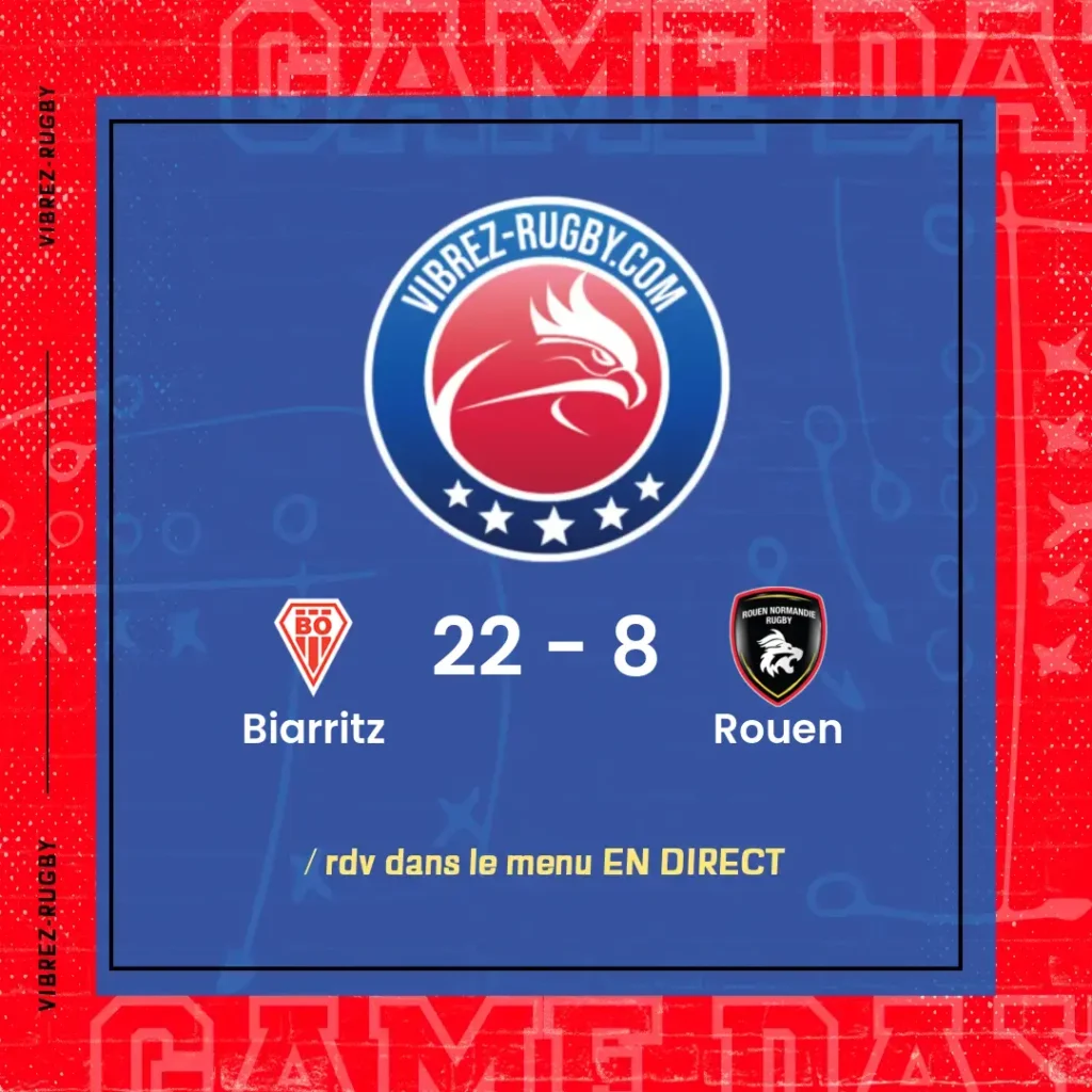 résultat Biarritz - Rouen