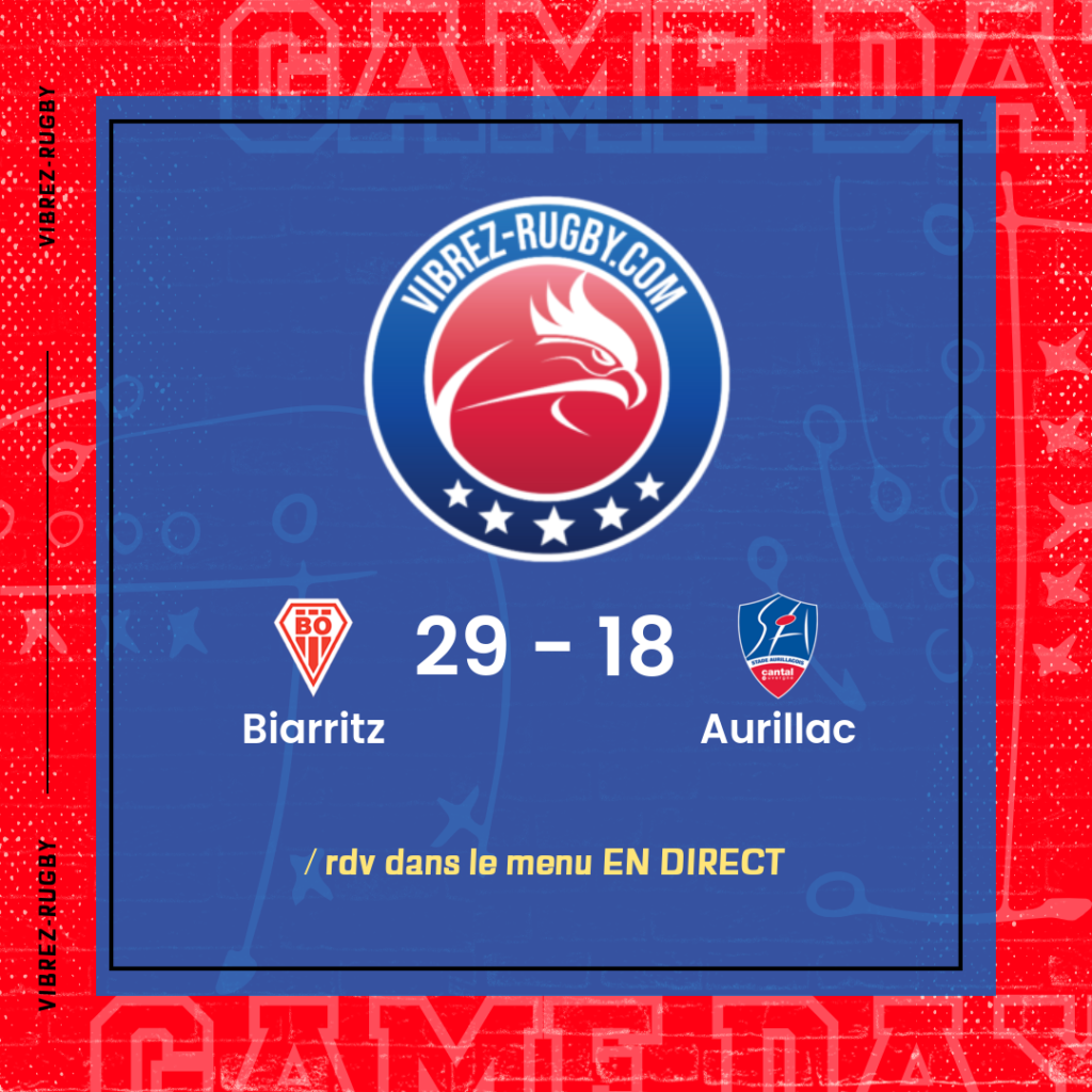 résultat Biarritz - Aurillac