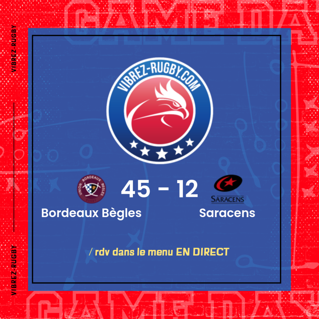 résultat Bordeaux Bègles - Saracens