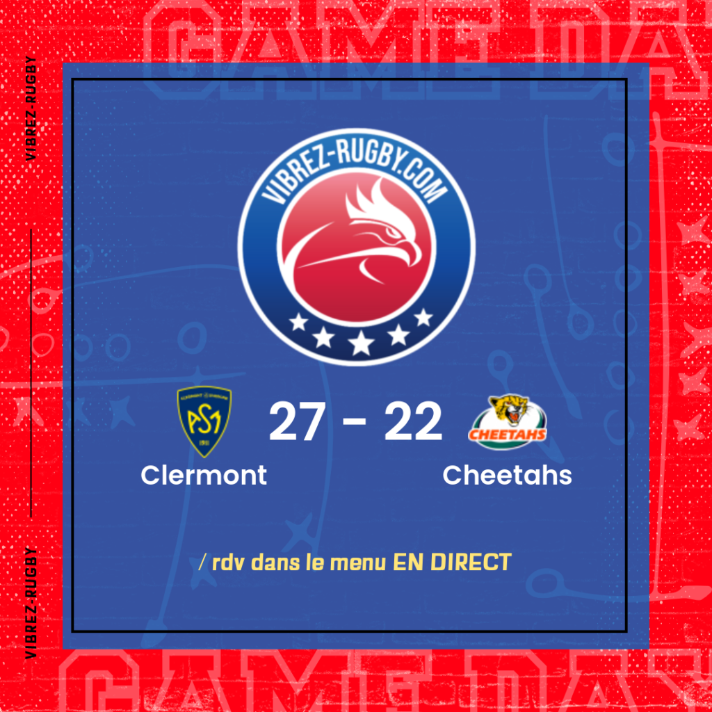 résultat Clermont - Cheetahs