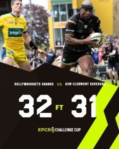 Renversé par les Sharks, Clermont cale en demi-finale