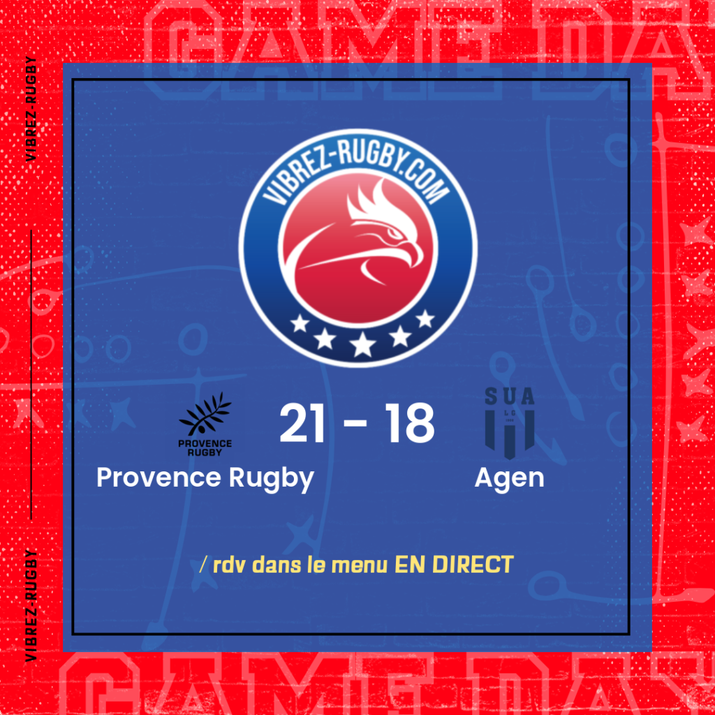 résultat Provence Rugby - Agen