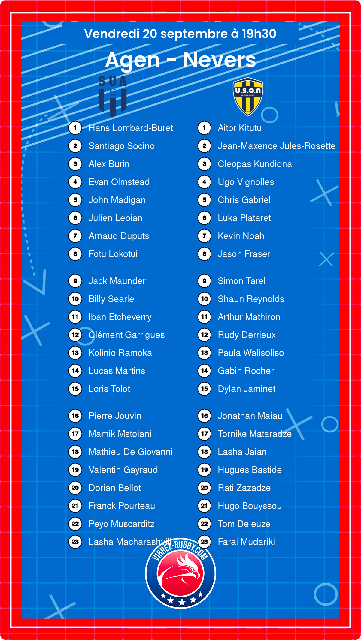 Agen - Nevers composition