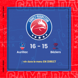 R&eacute;sultat Aurillac – B&eacute;ziers: 16-15