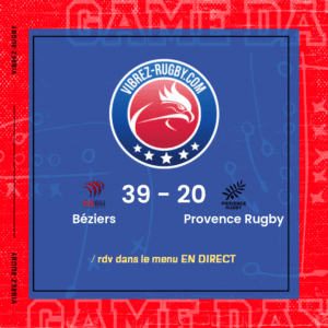 R&eacute;sultat B&eacute;ziers – Provence Rugby: 39-20