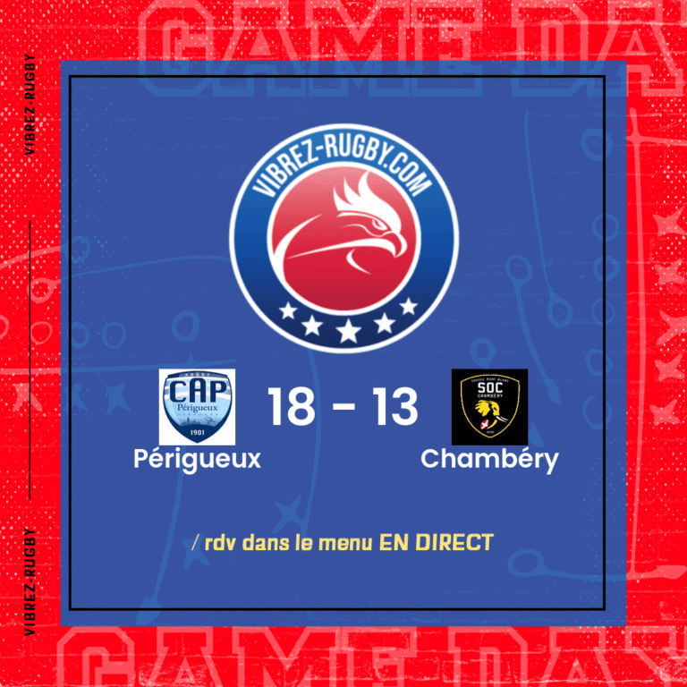 r&eacute;sultat P&eacute;rigueux - Chamb&eacute;ry