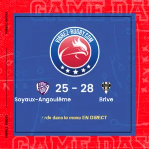 résultat Soyaux-Angoulême - Brive