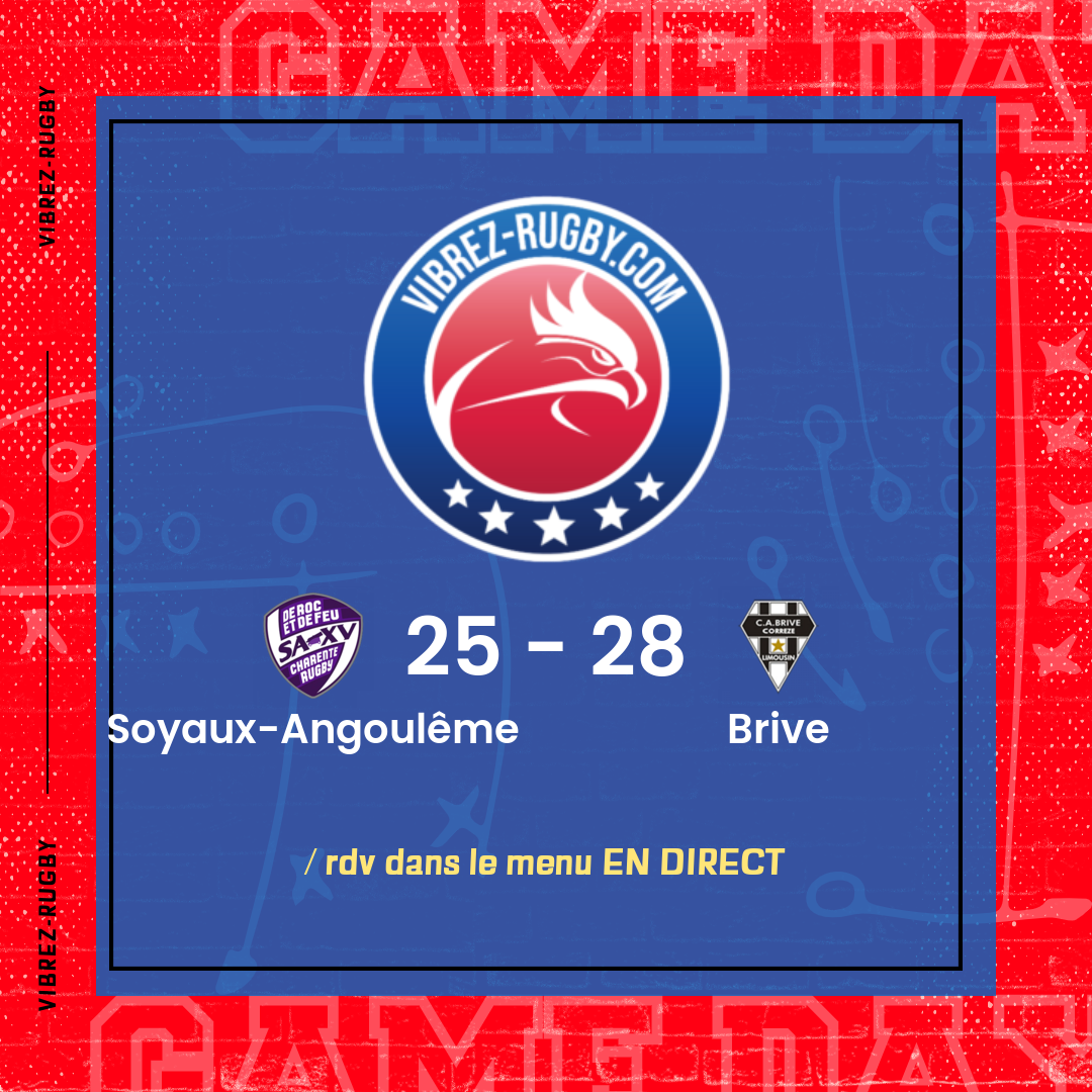 résultat Soyaux-Angoulême - Brive