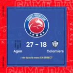 résultat Agen - Colomiers