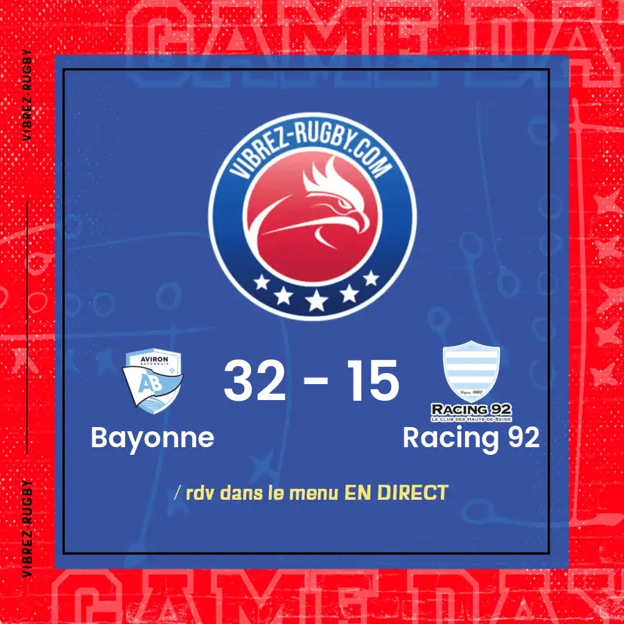 résultat Bayonne - Racing 92