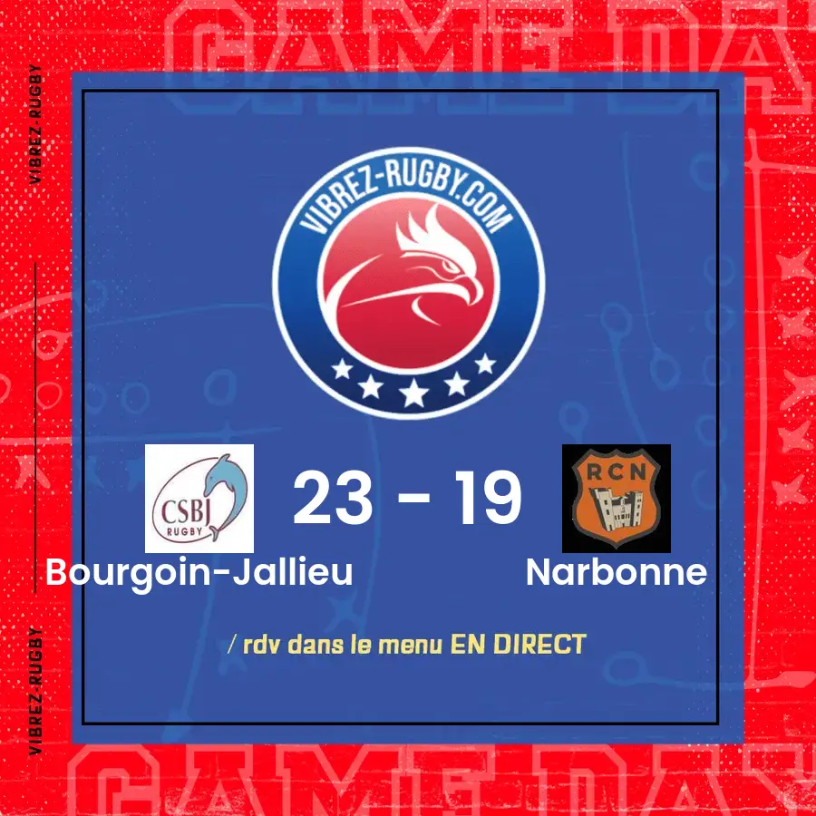 Résultat Bourgoin-Jallieu – Narbonne: 23-19