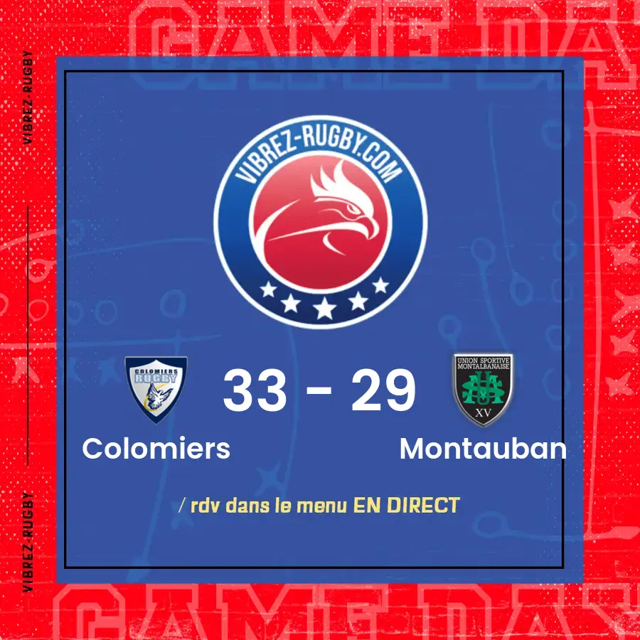 résultat Colomiers - Montauban