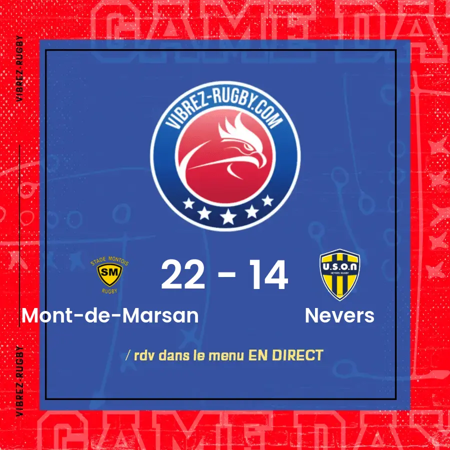 Résultat Mont-de-Marsan – Nevers: 22-14