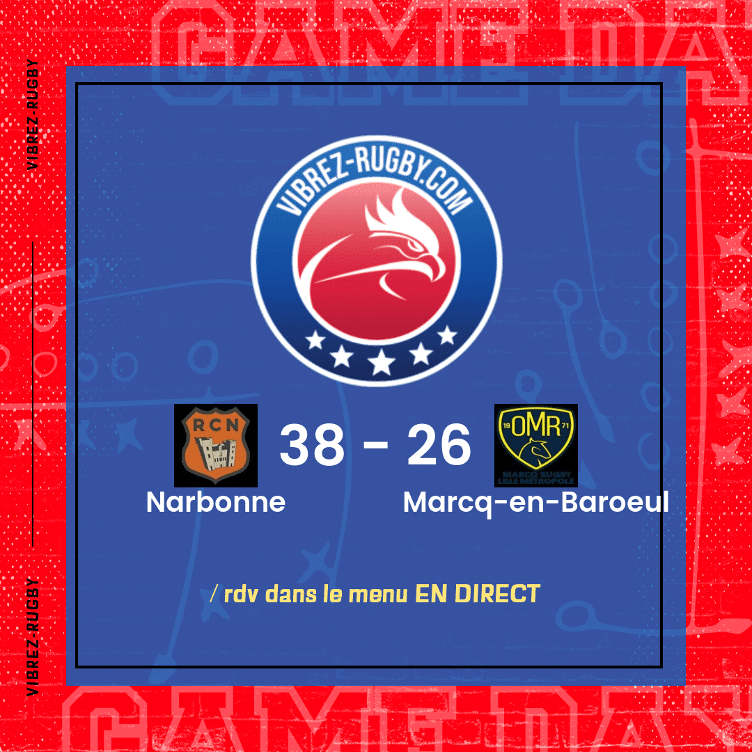 résultat Narbonne - Marcq-en-Baroeul