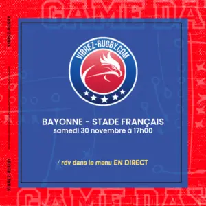 Bayonne - Stade Français en direct