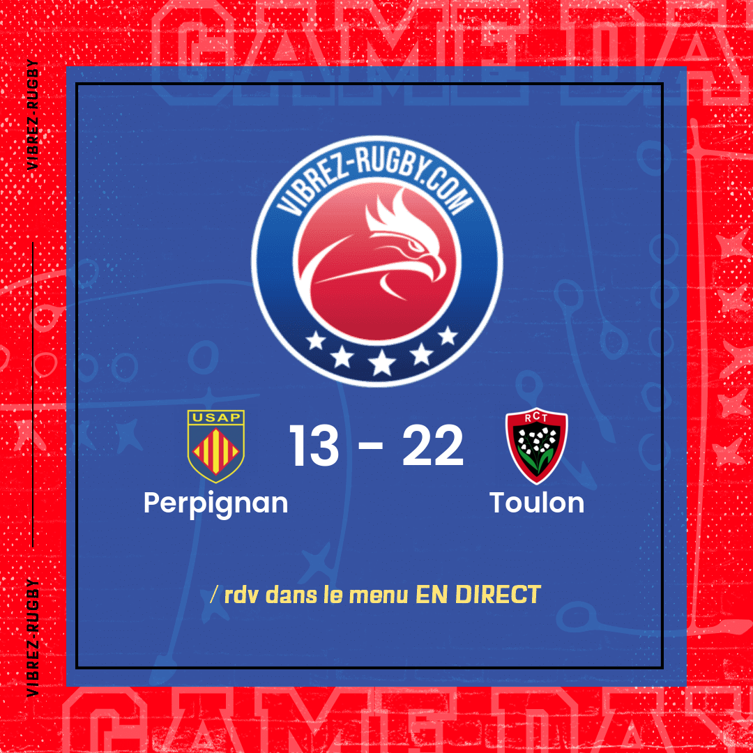 Résultat Perpignan – Toulon: 13-22