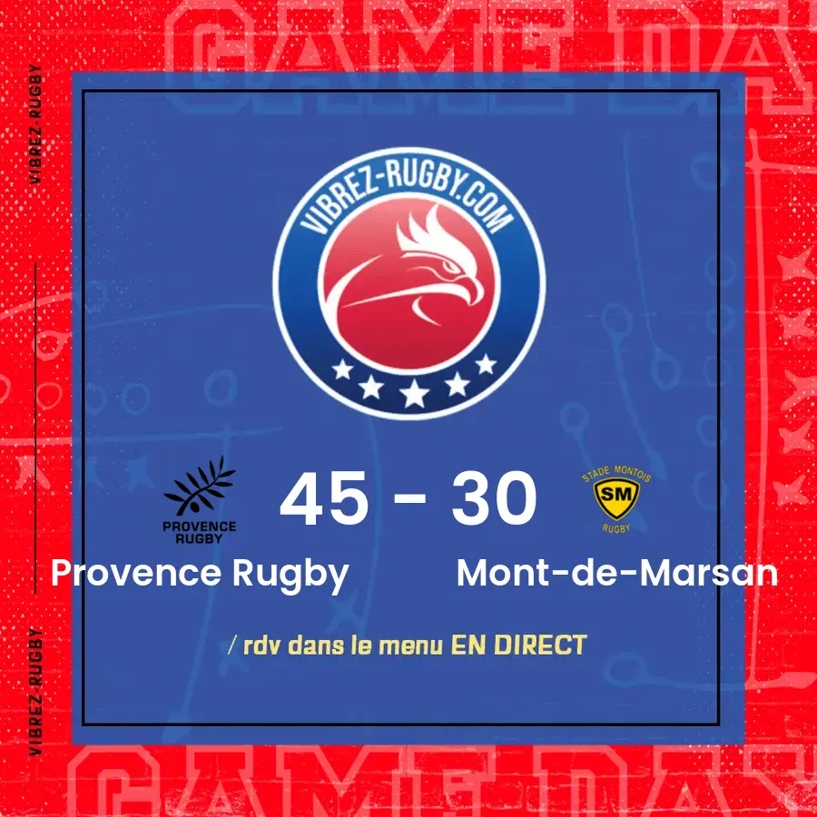 résultat Provence Rugby - Mont-de-Marsan