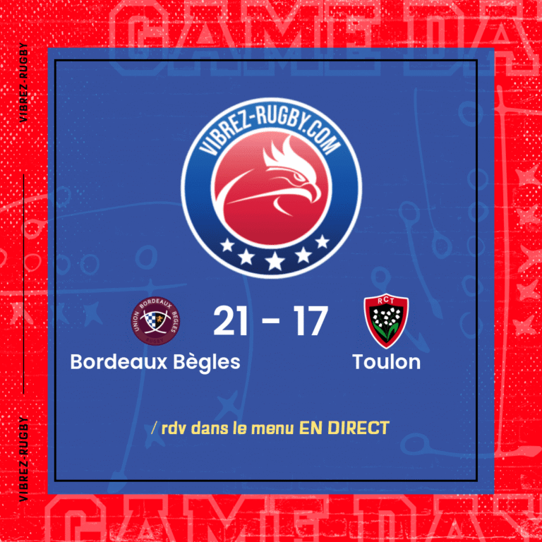 résultat Bordeaux Bègles - Toulon