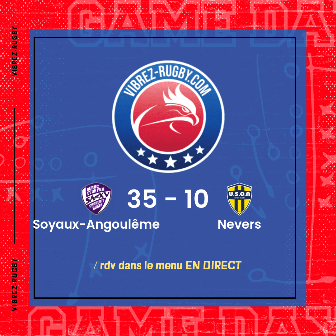 Résultat Soyaux-Angoulême – Nevers: 35-10