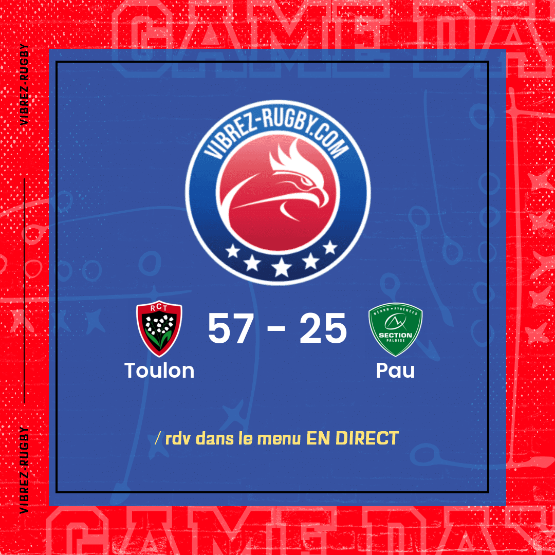 Résultat Toulon – Pau: 57-25