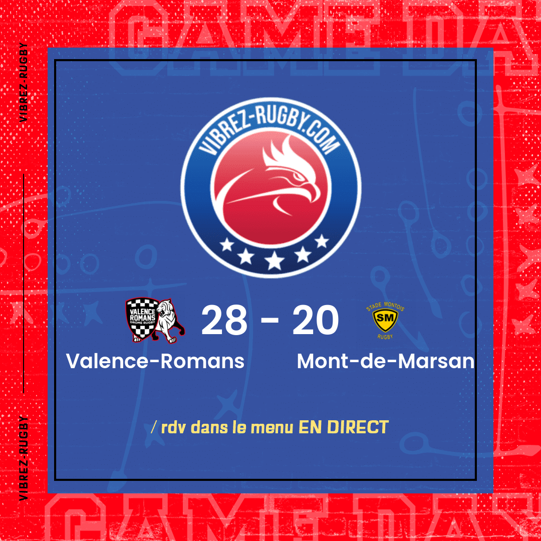 Résultat Valence-Romans – Mont-de-Marsan: 28-20