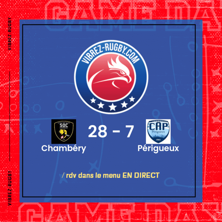 résultat Chambéry - Périgueux
