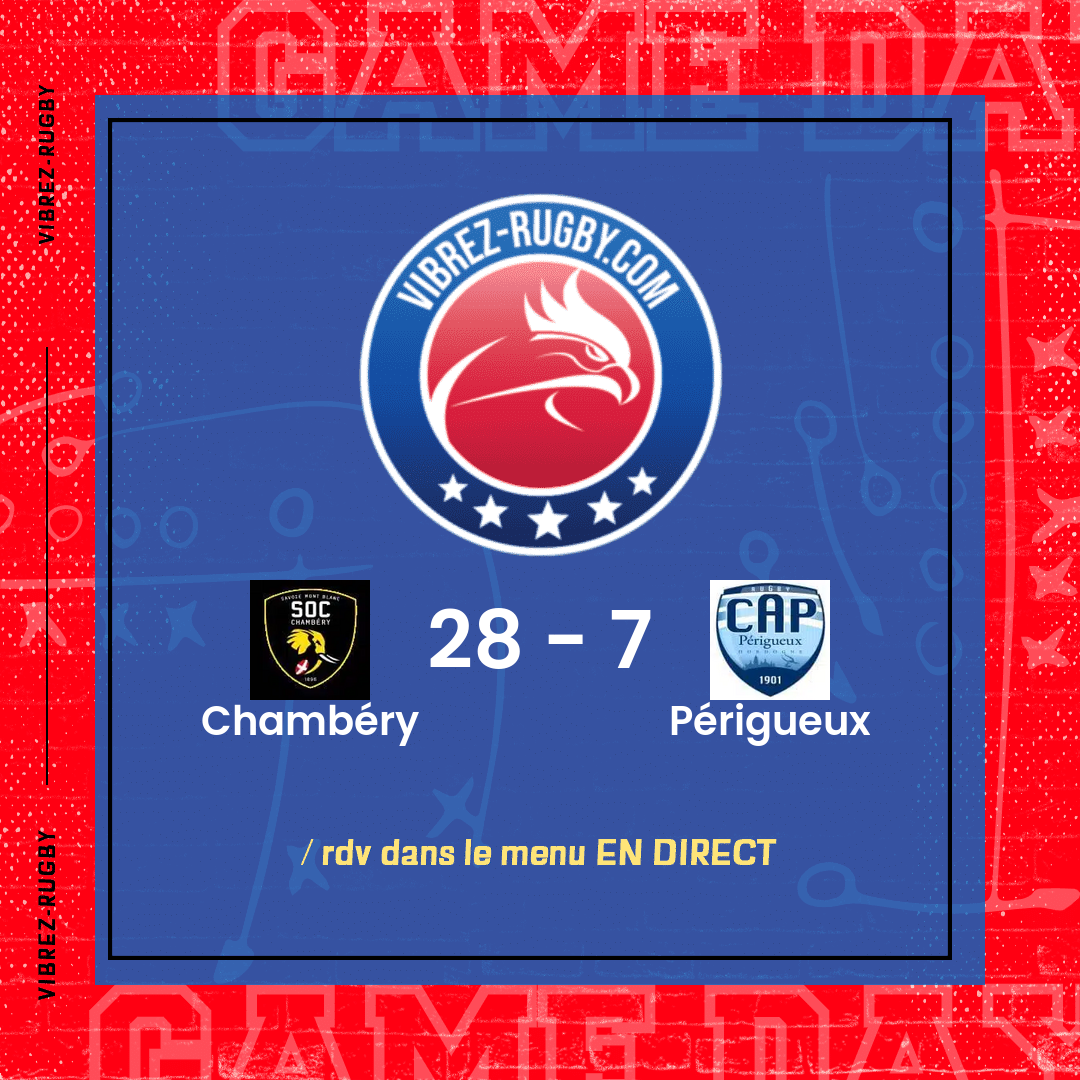 Résultat Chambéry – Périgueux: 28-7