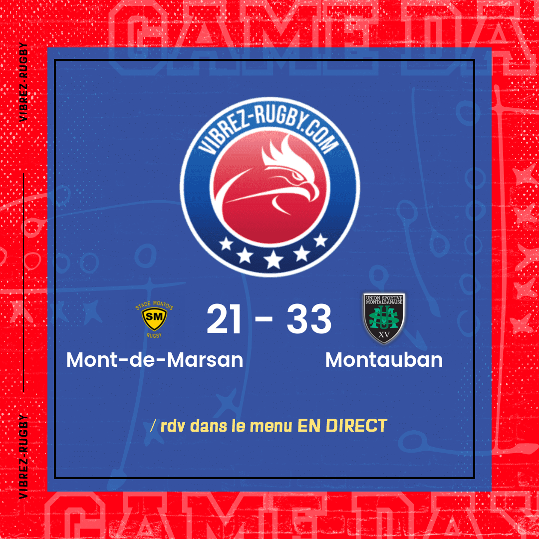 Résultat Mont-de-Marsan – Montauban: 21-33