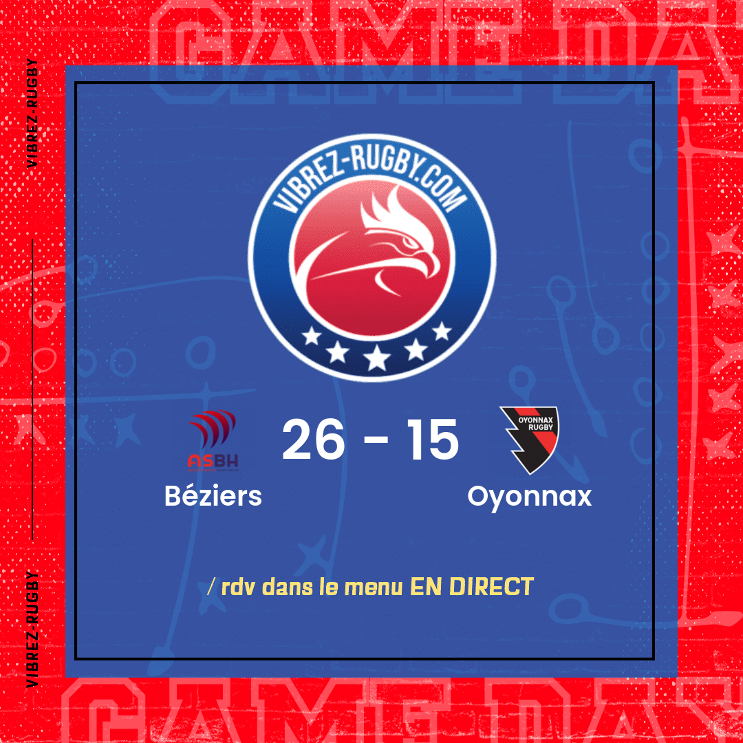 résultat Béziers - Oyonnax