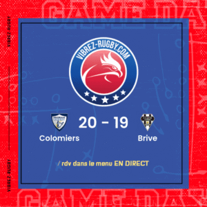 R&eacute;sultat Colomiers – Brive: 20-19