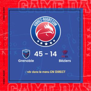 R&eacute;sultat Grenoble – B&eacute;ziers: 45-14