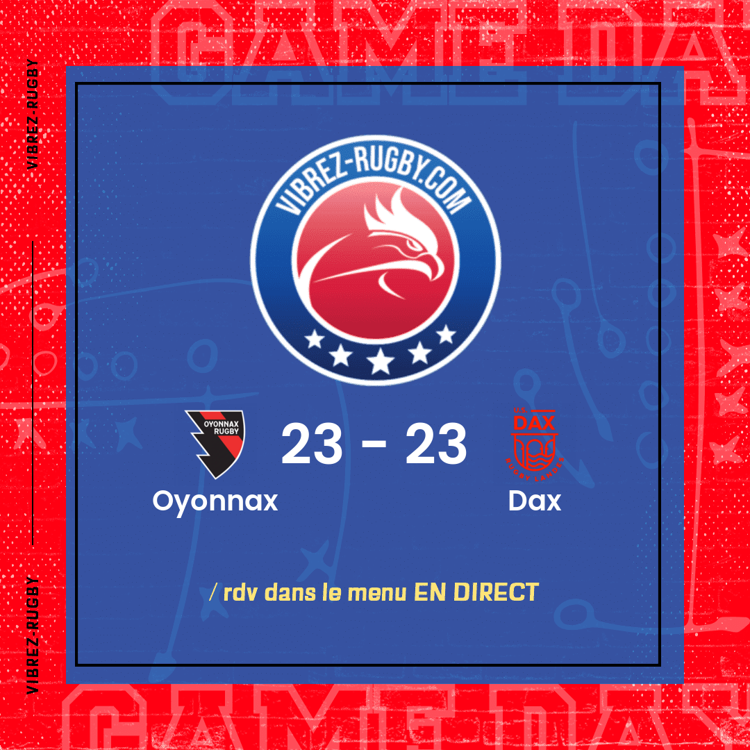 Résultat Oyonnax – Dax: 23-23