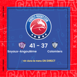 R&eacute;sultat Soyaux-Angoul&ecirc;me – Colomiers: 41-37