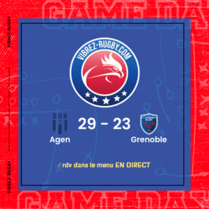 R&eacute;sultat Agen – Grenoble: 29-23