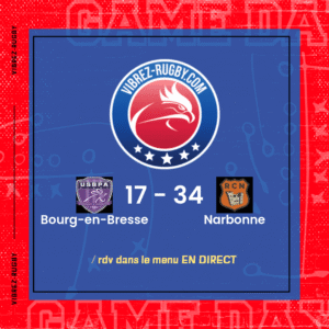 Résultat Bourg-en-Bresse – Narbonne: 17-34