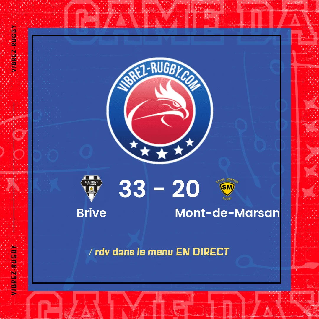 résultat Brive - Mont-de-Marsan