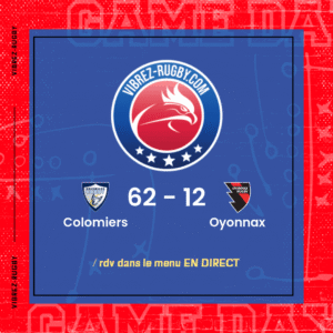 R&eacute;sultat Colomiers – Oyonnax: 62-12