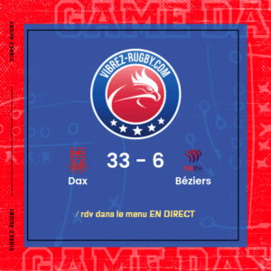 Résultat Dax – Béziers: 33-6