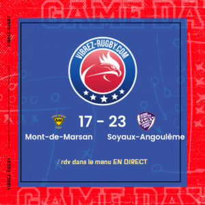 Résultat Mont-de-Marsan – Soyaux-Angoulême: 17-23