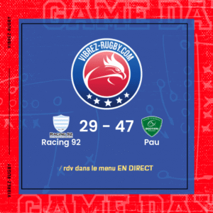 Résultat Racing 92 – Pau: 29-47