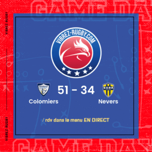 R&eacute;sultat Colomiers – Nevers: 51-34